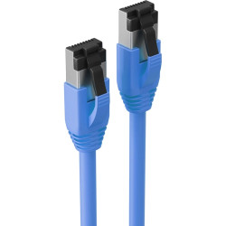 Patch cable, RJ45 plug, straight to RJ45 plug, straight, Cat 8.1, F/FTP, LSZH, 15 m, blue, BS08-41081