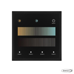Naścienny panel dotykowy DALI LED CCT 4 sceny czarny