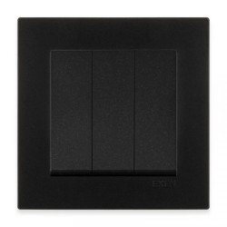 Łącznik potrójny Czarny Metalik 213/14E EXEN