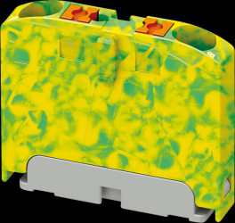 1091665 Distribution block PTFIX, 2 x 2.5, green-yellow