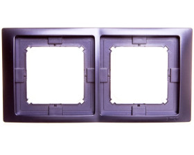 Simon Basic Neos Ramka podwójna IP44 lawendowy BMRC2B/035