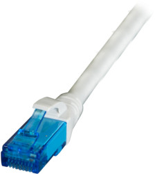 Patch cable, RJ45 plug, straight to RJ45 plug, straight, Cat 6A, U/UTP, LSZH, 1 m, gray, IPK-6A-U-HFR-GR-0100