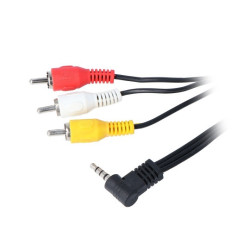 Przewód Jack 3,5 mm 4 polowy - 3 x RCA 2,5m