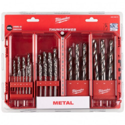 Zestaw wierteł do metalu HSS-G 1-13mm w kasecie 25szt. Thunderweb MILWAUKEE