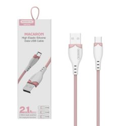 KABEL USB TYP-C 3A 1,2M SOMOSTEL ROZOWY