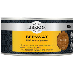 Liberon 126898 Beeswax Paste Dark Oak 500ml