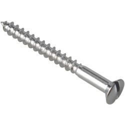 ForgeFix Multi-Purpose Screw SL Raised Head Chrome Plated 4.0x40mm ForgePack 20