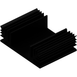 Extruded heatsink, (L x W x H) 50 x 65 x 20 mm, 3.5 to 2 K/W, black anodized, SK 48 50 SA