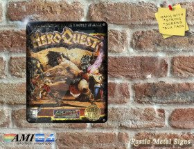 Hero Quest Archimedes BBC 3000 - Video Game Artwork on Rustic - Metal Sign