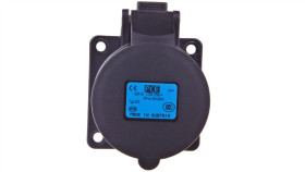 Gniazdo Tablicowe 32A 3P 230V /70X70/ Czarne Ip44 323-6X