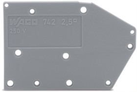 Ścianka koncowa Płytka końcowa WAGO Bloki zacisków do montażu na szynie Mocowanie szynowe