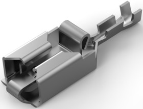 Uninsulated flat plug sleeve, 6.35 x 0.81 mm, 0.2 to 0.51 mm², AWG 24 to 20, brass, tin-plated, 928909-5