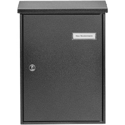 Burg W&#xE4;chter 61080 Letterbox Steel Galvanised with Rain Roof &amp; 2 Keys