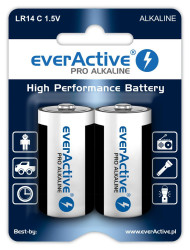 2 x baterie alkaliczne everActive Pro LR14 / C (blister)