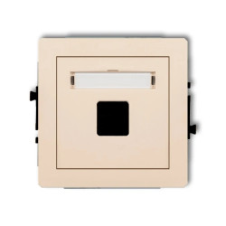 DECO Gniazdo komputerowe pojedyncze bez modułu beżowy 1DGK-1p PT-GN-DE-67-01-ND-00
