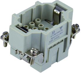 Pin contact insert, H-B 6, 10 pole, unequipped, crimp connection, T2050102101-000