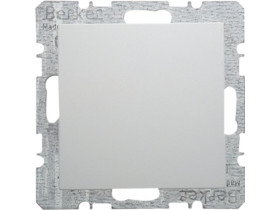 BERKER S.1/B.3/B.7 Glas Zaślepka z elementem centralnym śnieżnobiały połysk 6710098989 HAGER