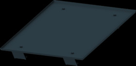 Roof plate attachment, steel, (W x H x D) 400 x 62 x 600 mm, 8PQ2304-6BA04