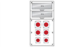 Rozdzielnica R-Box 740 34S:2X63/5,2X32/5,2X16/5,Ip65 B.18.740-2_Ip65