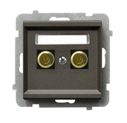 Sonata Gniazdo głośnikowe pojedyncze czekoladowy metalik GGN-1R/m/40