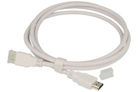 Kabel; HDMI; KHDMI2xW; 2x wtyk HDMI; 1,8m; biały; okrągły; PVC