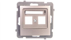 As Obudowa Gniazda Podwójnego Satyna Light Gpk-2G/P/45