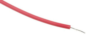 Przewód jednożyłowy linkowy, Przewód instalacyjny, 0,13 mm², 7/0,16 mm, 26 AWG, XLPE, 600 V, Czerwony, dł. 100m, RS PRO