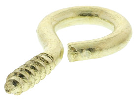 Hak sufitowy, Śruba, Stalowe, długość: 20mm, Powlekane mosiądzem