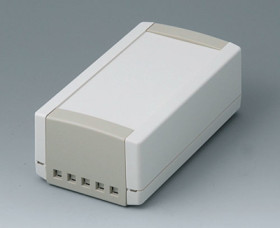 ABS enclosure, (L x W x H) 154 x 84 x 56 mm, gray white (RAL 9002), IP40, B1060465