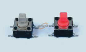MIKROPRZEŁĄCZNIK SMT 6.2x6.2mm PRZYCISK KWADRATOWY CZERWONY