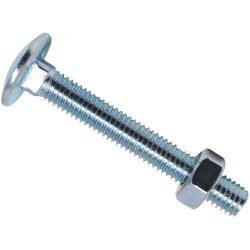 METALMATE MEMCSX0860 Cup Square Hex Bolt &amp; Nut ZP M8 x 60mm Box 25