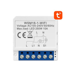 Jednokanałowy dopuszkowy przekaźnik WiFi Avatto WSM16-W1 TUYA
