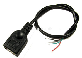 Gniazdo USB z przewodem 25cm 4pin