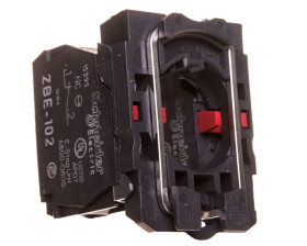 Pojedynczy blok styków z korpusem/kołnierzem mocującym, 2NC, zaciski śruboowe ZB5AZ104