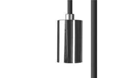 Przewód Z Oprawką 250Cm Cameleon Cable E27 2,5 M Black/Chrome 8657 Nowodvorski