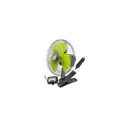 Wentylator samochodowy 12V 8" 21W wiatrak z regulacją na klips lub wk