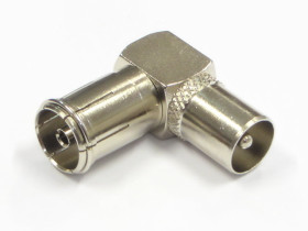 Przejście wtyk antenowy IEC - gniazdo kątowe