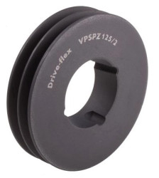 Krążek, śr. całkowita: 129mm, śr. otworu: 57mm, l. rowków: 2, Żeliwo, stal