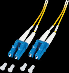 O0350.0,5-1.2 Duplex jumper LC-LC, OS2, yellow, 0.5 m