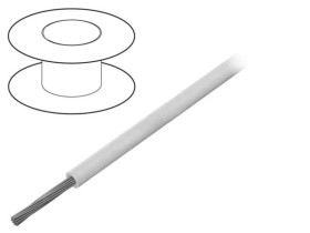 3250 WH005 Przewód na rolce o długości 30,5m linka Cu, 300V PVC biały 24 AWG