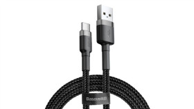 Baseus Kabel Usb 3.0 Typ-C / A (Wtyk / Wtyk) Quick Charge 3.0 Czarny 3M
