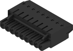 Socket header, 9 pole, pitch 5.08 mm, straight, black, 1500210000