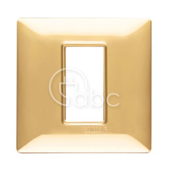 Ramka ozdobna Plana, 1M centralnie, Polished Gold, 14641.24