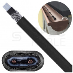 Kabel grzejny samoregulujący UHC 2x1mm2 czarny 40W/m ekranowany do ochrony przed zamarzaniem Grand Meyer