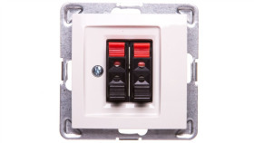 Impresja Gniazdo Głośnikowe Podwójne Ecrue Gg-2Y/M/27