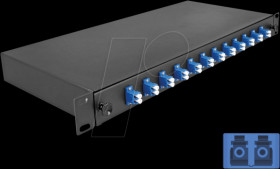 67003 19" FO splice box, 12x LC duplex OS2, 1RU