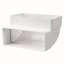 kolanko pionowe 204x60mm 90 stopni białe 560