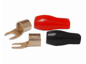 1x Konektor widełki 5mm na kabel 35mm2 2GA KW56 czarny lub czerwony...