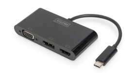 Adapter Graficzny Hdmi/Dp/Vga 4K 60Hz Uhd/ Fhd Na Usb 3.1-C Z Audio Czarny...