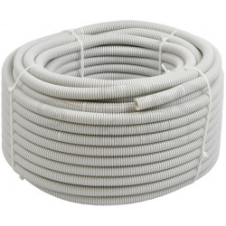 Rura karbowana elektroinstalacyjna 40/32,4mm giętka samogasnąca peszel z pilotem 320N PVC UV szara 25m TUBIFOR